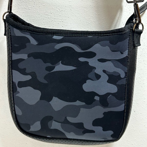 HAUTE SHORE Camouflage Crossbody Bag - Black and Gray Tones - Picture 13 of 13